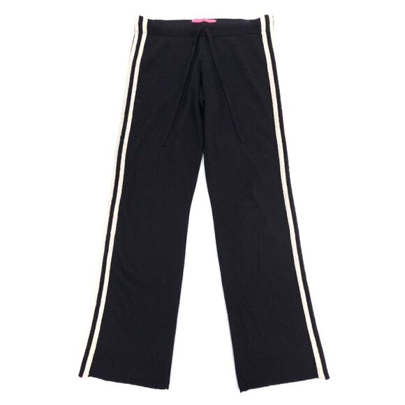 Juicy Couture Pants - JUICY COUTURE 100% Cashmere Track Pant 90s Old Money Athleisure Lounge Black Y2k